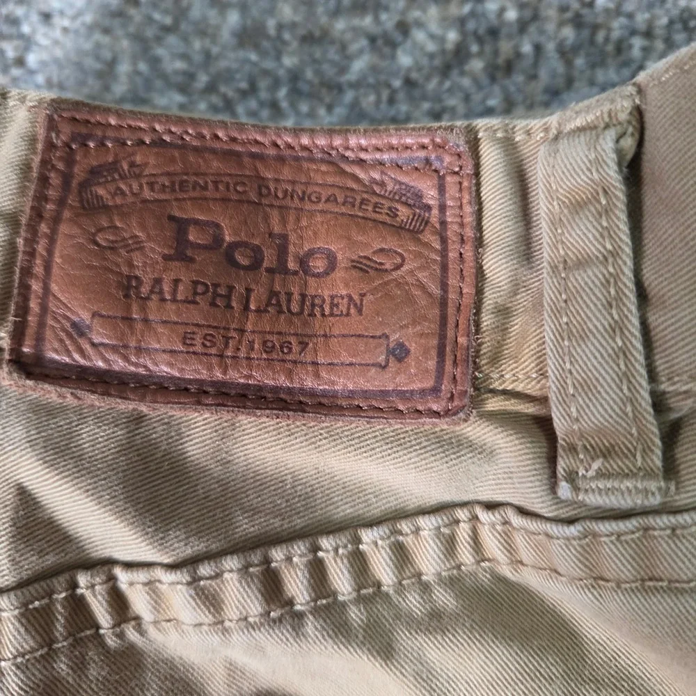 Polo‎ Ralph Lauren Mens Tan Khaki Authentic Dungarees Cotton Pants 32x32